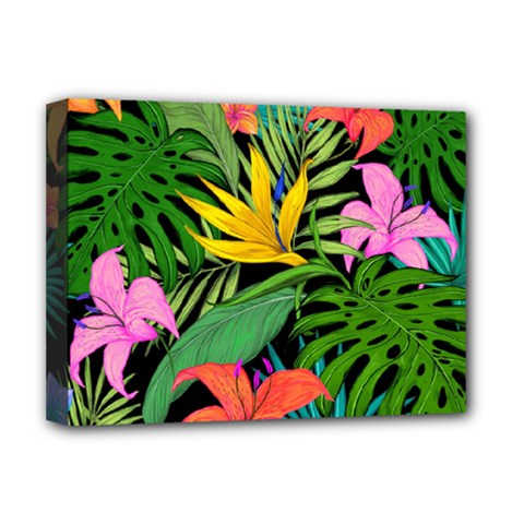 Tropical Greens Deluxe Canvas 16  X 12  (stretched)  by Sobalvarro