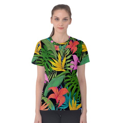 Tropical Greens Women s Cotton Tee by Sobalvarro