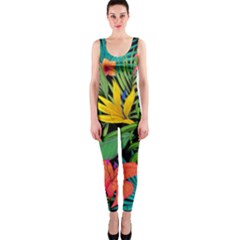 Tropical Greens One Piece Catsuit by Sobalvarro