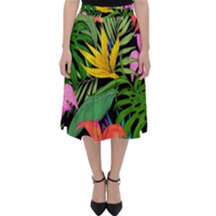 Tropical Greens Classic Midi Skirt by Sobalvarro