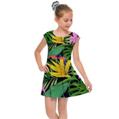 Tropical Greens Kids  Cap Sleeve Dress by Sobalvarro