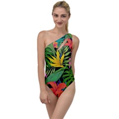 Tropical Greens To One Side Swimsuit by Sobalvarro