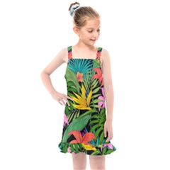 Tropical Greens Kids  Overall Dress by Sobalvarro