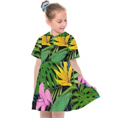 Tropical Greens Kids  Sailor Dress by Sobalvarro