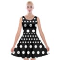 Polka Dots Two Times 11 Black Velvet Skater Dress View1