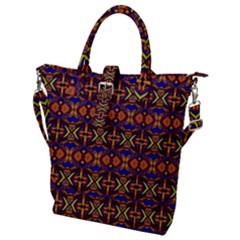 Abstract 33 Buckle Top Tote Bag