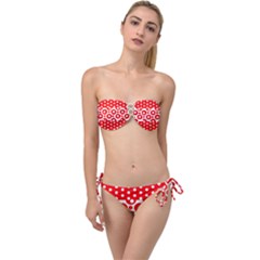 Polka Dots Two Times 10 Twist Bandeau Bikini Set by impacteesstreetwearten