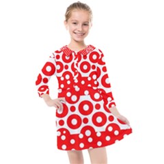 Polka Dots Two Times 10 Kids  Quarter Sleeve Shirt Dress by impacteesstreetwearten
