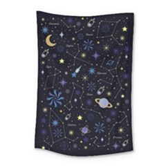 Starry Night  Space Constellations  Stars  Galaxy  Universe Graphic  Illustration Small Tapestry by Vaneshart