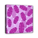 Exotic Tropical Leafs Watercolor Pattern Mini Canvas 6  x 6  (Stretched)