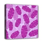 Exotic Tropical Leafs Watercolor Pattern Mini Canvas 8  x 8  (Stretched)