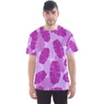 Exotic Tropical Leafs Watercolor Pattern Men s Sports Mesh Tee