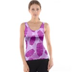 Exotic Tropical Leafs Watercolor Pattern Tank Top