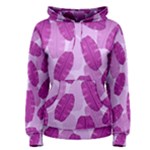 Exotic Tropical Leafs Watercolor Pattern Women s Pullover Hoodie
