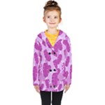 Exotic Tropical Leafs Watercolor Pattern Kids  Double Breasted Button Coat