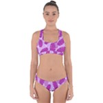 Exotic Tropical Leafs Watercolor Pattern Cross Back Hipster Bikini Set