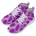 Exotic Tropical Leafs Watercolor Pattern Women s Lightweight High Top Sneakers View2