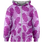 Exotic Tropical Leafs Watercolor Pattern Kids  Zipper Hoodie Without Drawstring
