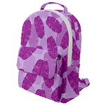 Exotic Tropical Leafs Watercolor Pattern Flap Pocket Backpack (Small)