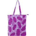 Exotic Tropical Leafs Watercolor Pattern Double Zip Up Tote Bag