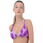 Exotic Tropical Leafs Watercolor Pattern Knot Up Bikini Top