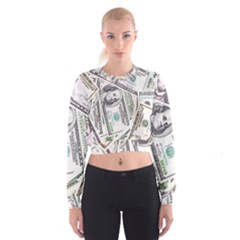 Mixed Dollars Cropped Sweatshirt by Vaneshart