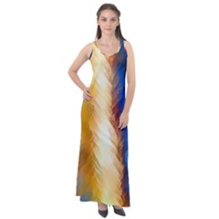 Abstract Paint Smears Sleeveless Velour Maxi Dress by Vaneshart