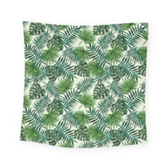 Leaves Tropical Wallpaper Foliage Square Tapestry (small) by Vaneshart
