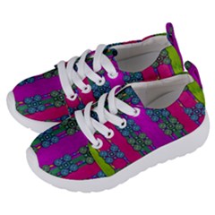 Flowers In A Rainbow Liana Forest Festive Kids  Lightweight Sports Shoes by pepitasart