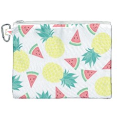 Vector Seamless Pattern With Pineapples Canvas Cosmetic Bag (xxl) by Vaneshart