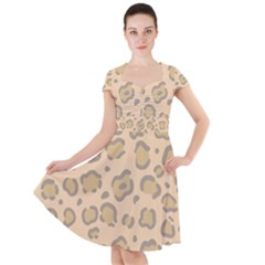 Leopard Print Cap Sleeve Midi Dress by Sobalvarro