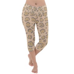 Leopard Print Lightweight Velour Capri Yoga Leggings by Sobalvarro