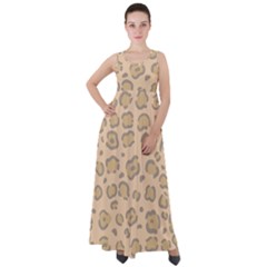 Leopard Print Empire Waist Velour Maxi Dress by Sobalvarro