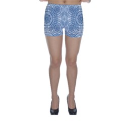 Boho Pattern Style Graphic Vector Skinny Shorts by Sobalvarro