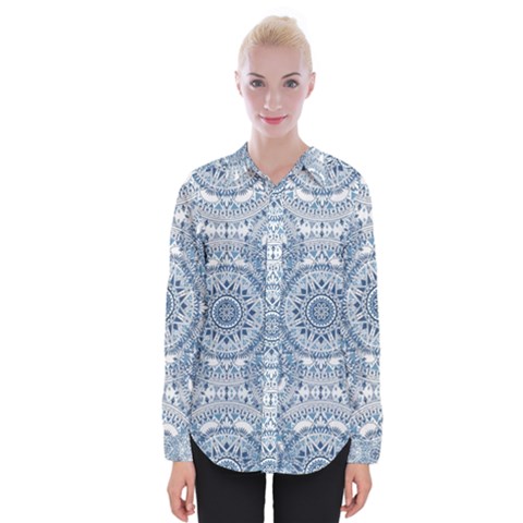 Boho Pattern Style Graphic Vector Womens Long Sleeve Shirt by Sobalvarro
