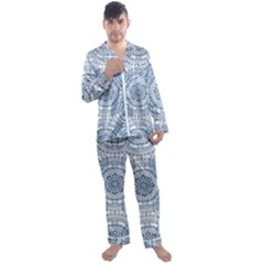 Boho Pattern Style Graphic Vector Men s Satin Pajamas Long Pants Set by Sobalvarro