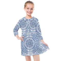 Boho Pattern Style Graphic Vector Kids  Quarter Sleeve Shirt Dress by Sobalvarro