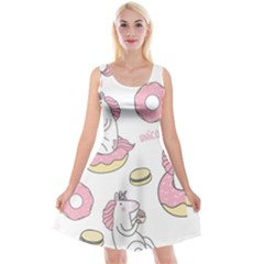 Unicorn Seamless Pattern Background Vector (1) Reversible Velvet Sleeveless Dress by Sobalvarro