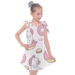 Unicorn Seamless Pattern Background Vector (1) Kids  Tie Up Tunic Dress by Sobalvarro
