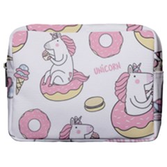 Unicorn Seamless Pattern Background Vector (1) Make Up Pouch (large) by Sobalvarro