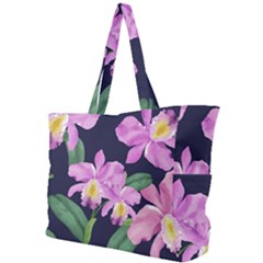 Vector Hand Drawn Orchid Flower Pattern Simple Shoulder Bag by Sobalvarro
