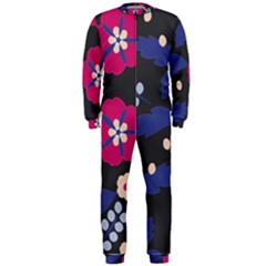 Vector Seamless Flower And Leaves Pattern Onepiece Jumpsuit (men)  by Sobalvarro