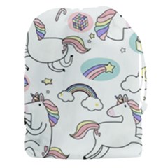 Cute Unicorns With Magical Elements Vector Drawstring Pouch (3xl) by Sobalvarro