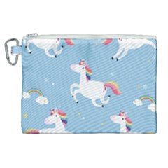 Unicorn Seamless Pattern Background Vector (2) Canvas Cosmetic Bag (xl) by Sobalvarro