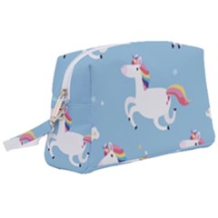 Unicorn Seamless Pattern Background Vector (2) Wristlet Pouch Bag (large) by Sobalvarro