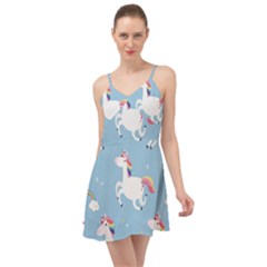 Unicorn Seamless Pattern Background Vector (2) Summer Time Chiffon Dress by Sobalvarro