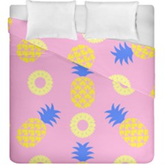 Pop Art Pineapple Seamless Pattern Vector Duvet Cover Double Side (king Size) by Sobalvarro