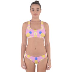 Pop Art Pineapple Seamless Pattern Vector Cross Back Hipster Bikini Set by Sobalvarro