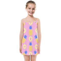 Pop Art Pineapple Seamless Pattern Vector Kids  Summer Sun Dress by Sobalvarro