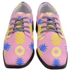 Pop Art Pineapple Seamless Pattern Vector Women Heeled Oxford Shoes by Sobalvarro